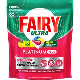 Fairy Ultra Platinum Plus Dishwasher Tablets Lemon 52 pack – Woolworths
