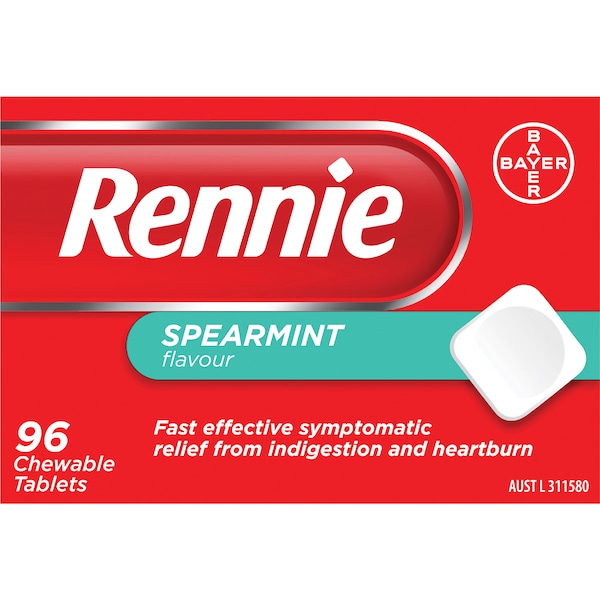 Rennie Antacid Tablets Spearmint 96 pack