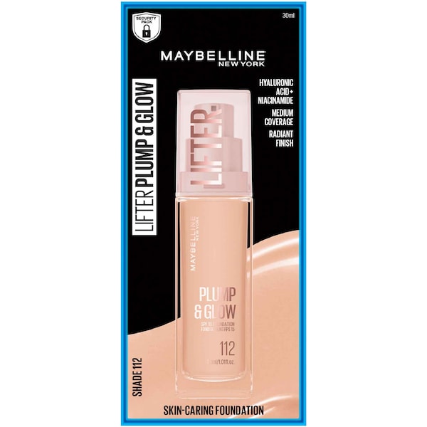 Maybelline Lifter Plump & Glow Foundation Shade 112 SPF15 30mL