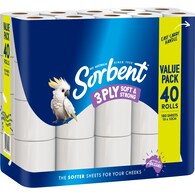 Sorbent 3Ply White Toilet Paper