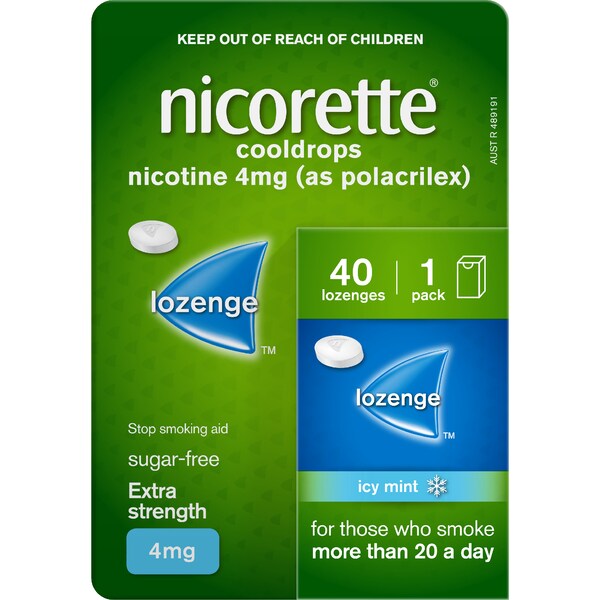 Nicorette Lozenge Cooldrops 4mg 40 pack