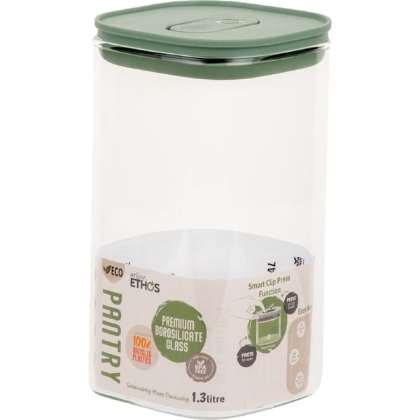 Urban Ethos Glass Pantry Canister 1.3L each