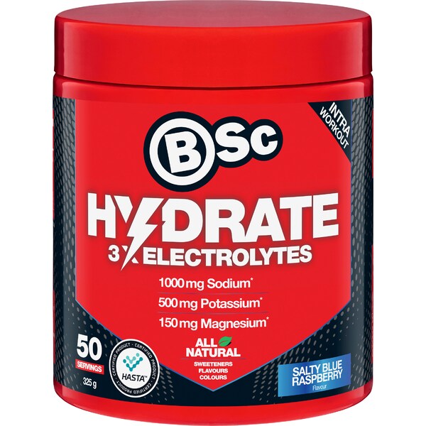 BSc Hydrate Electrolytes Salty Blue Raspberry 325g