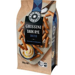 Red Rock Deli Grissini Salted Dark Rye 135g – Woolworths