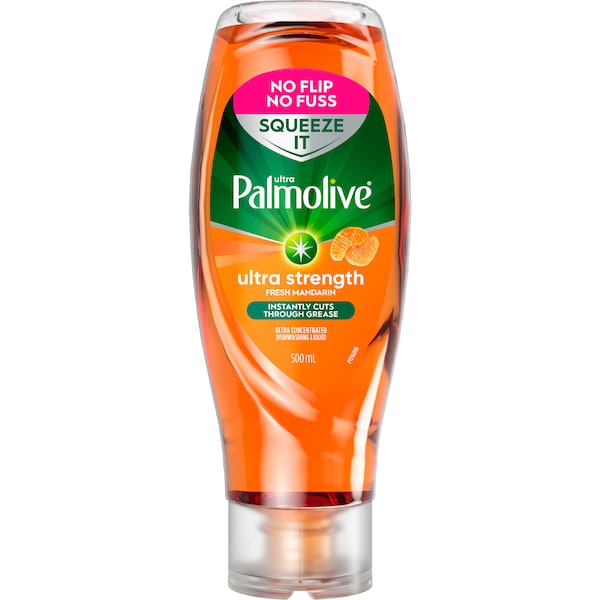 Palmolive Ultra Strength Squeeze Dishwashing Liquid Mandarin 500mL