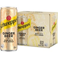 Schweppes Ginger Beer Soft Drink Mixer Mini Cans