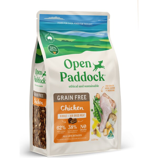 Open Paddock Grain Free Chicken Dry Dog Food 2.25kg