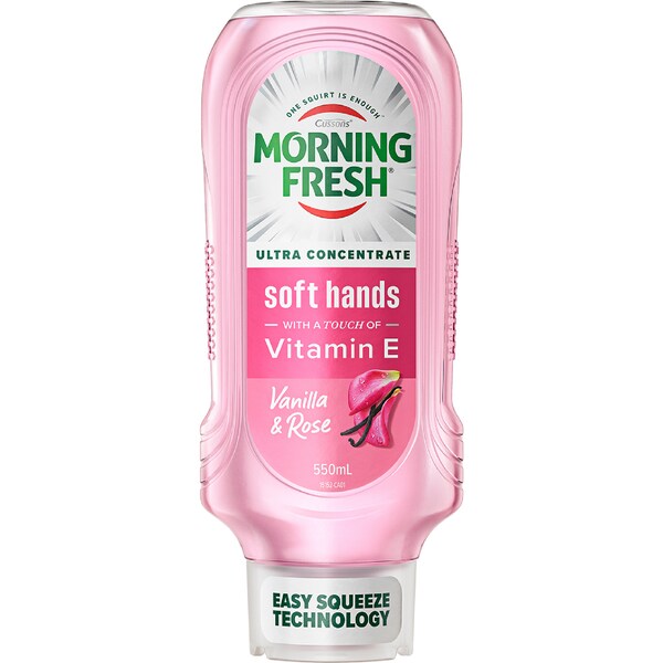 Morning Fresh Ultra Squeeze Dishwashing Liquid Vanilla & Rose 550mL
