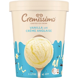 Cremissimo Crafted Ice Cream Vanilla With Creme Anglaise 1L – Woolworths
