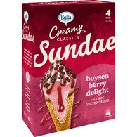 Bulla Creamy Classics Sundae Cones Boysenberry