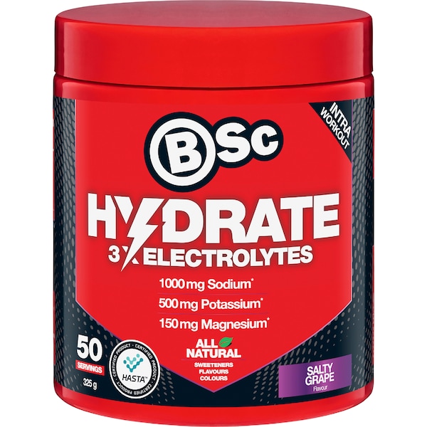 BSc Hydrate Electrolytes Salty Grape 325g