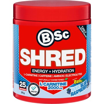 l carnitine woolworths BSc Zappo Shred Energy & Hydration Sour Blue Raspberry 275g NutraBio L Pranaon Amino L-Carnitine 150g |