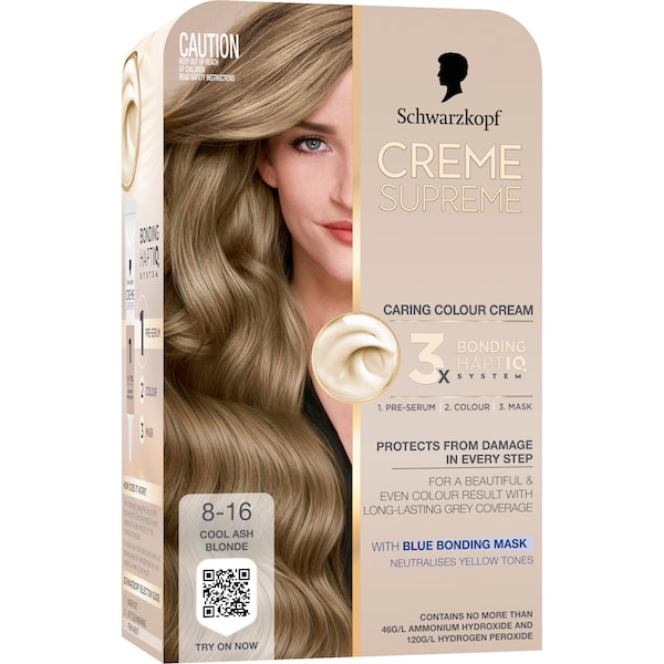 Schwarzkopf Creme Supreme 8-16 Cool Ash Blonde Hair Dye each