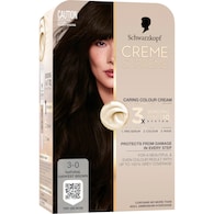 Schwarzkopf Creme Supreme 3-0 Natural Dark Brown Permanent Hair Dye