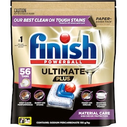 Finish Ultimate Plus Material Care Dishwashing Tablets 56 pack – Woolworths