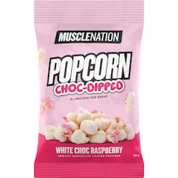 Muscle Nation Popcorn White Choc Raspberry 50g – Woolworths