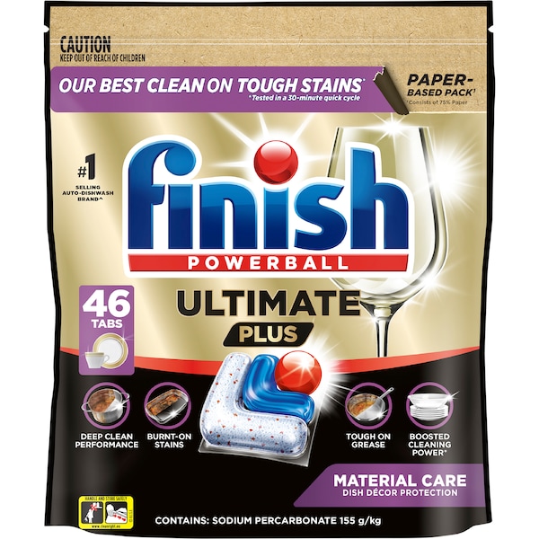 Finish Ultimate Plus Material Care Dishwashing Tablets 46 pack