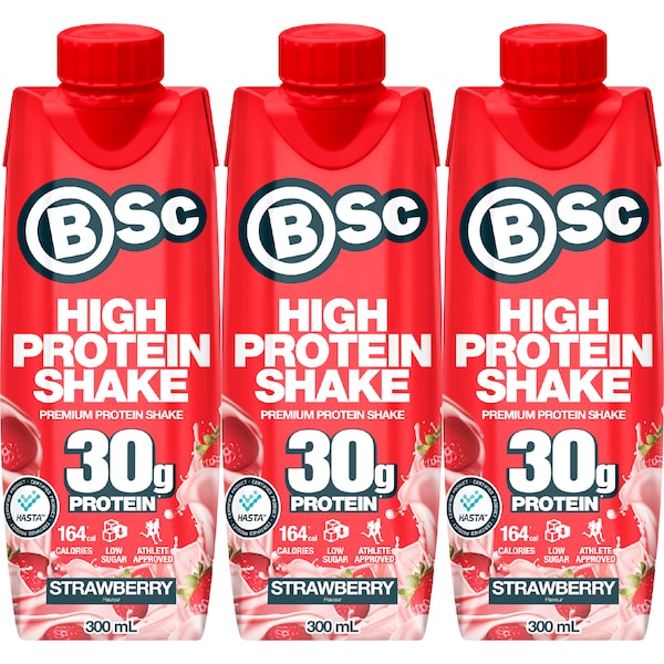 BSc Protein Shake Strawberry 300mL x 3 pack