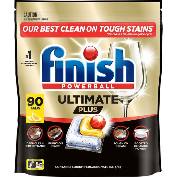 Finish Ultimate Plus Dishwashing Tablets Lemon 90 pack