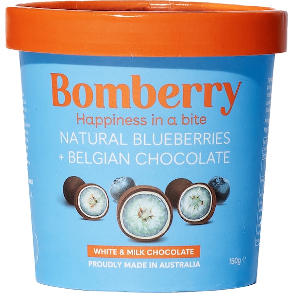Bomberry Milk & White Chocolate Blueberries 150g