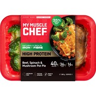 My Muscle Chef Beef Spinach & Mushroom Pot Pie