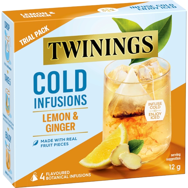 Twinings Cold Infusions Lemon & Ginger 4 pack