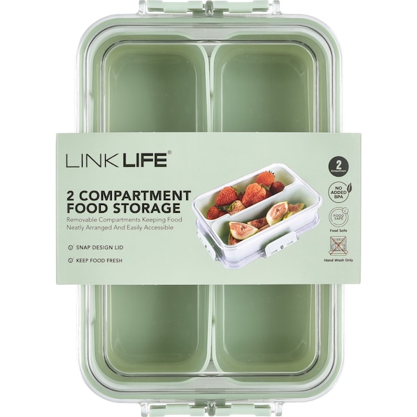 Link Life 2 Compartment Food Storage Container each