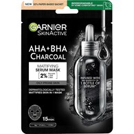 Garnier Skin Active AHA + BHA Charcoal Mattifying Serum Mask