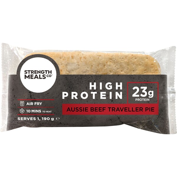 Strength Meals Co Chilled Aussie Beef Traveller Pie 190g