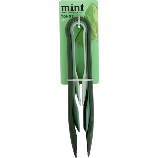 MINT Plastic Tongs 3 pack