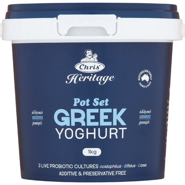 Chris' Heritage Pot Set Greek Yoghurt 1kg