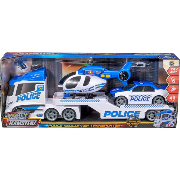 Teamsterz Mighty Machines Police Helicopter Transporter each