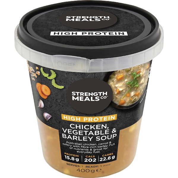 Strength Meals Co Chicken Vegetable & Barley Soup 400g