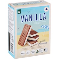 Woolworths Vanilla Ice Cream Sandwich