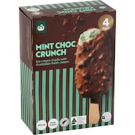 Woolworths Mint Choc Crunch Ice Cream Sticks