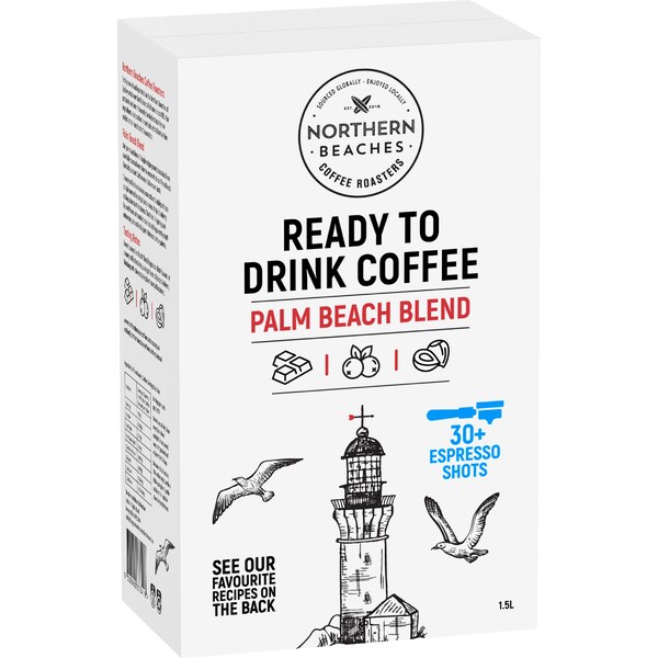 Northern Beaches Ready To Drink Coffee Palm Beach Blend 1.5L
