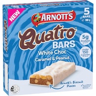 Arnott's Quatro White Choc Bars Caramel & Peanut