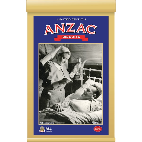 Bakers Finest Anzac Biscuits Tin Nurse Service 300g