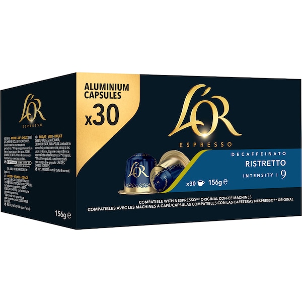 L'Or Ristretto Decaf Intensity 9 Coffee Pods 30 pack