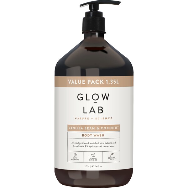 Glow Lab Vanilla & Coconut Body Wash 1.35L