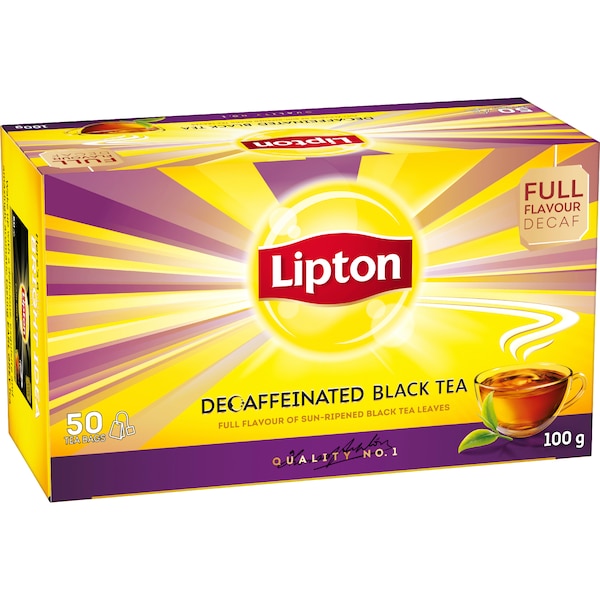 Lipton Decaffeinated Black Tea Bags 50 pack
