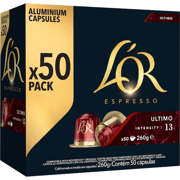 L'Or Ultimo Intensity 13 Coffee Pods 50 pack