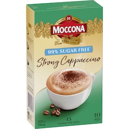 Moccona 99% Sugar Free Strong Cappuccino 10 pack – Woolworths