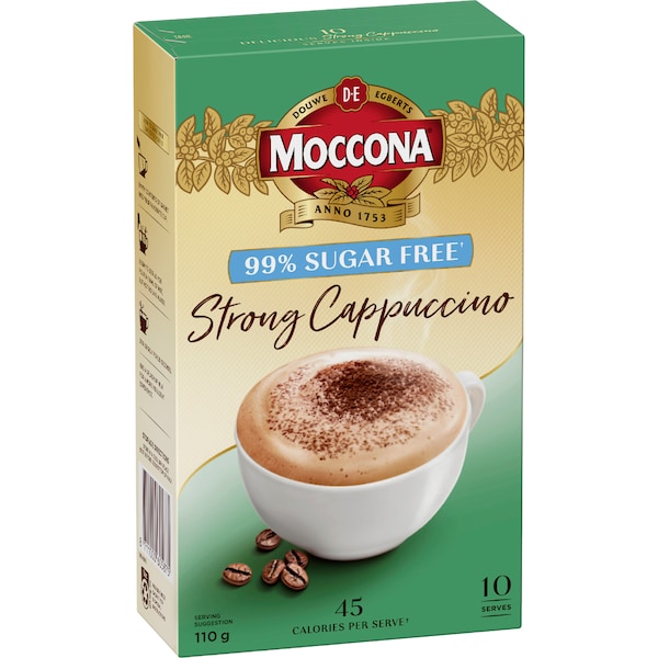 Moccona 99% Sugar Free Strong Cappuccino 10 pack