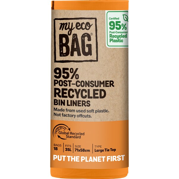 My Eco Bag Large Recycled Bin Liners 35L 18 pack