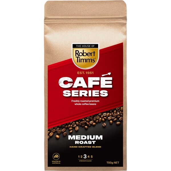 Robert Timms Cafe Series Medium Roast Coffee Beans 700g