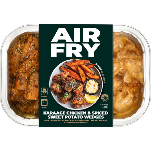 Air Fry Karaage Chicken & Spiced Sweet Potato Wedges 400g