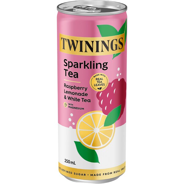 Twinings Sparkling White Tea Can Raspberry Lemonade 250mL
