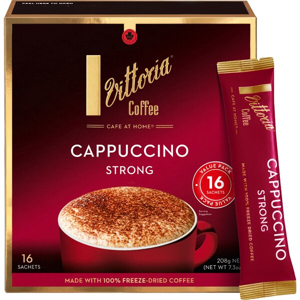 Vittoria Strong Cappuccino Sachets 16 pack