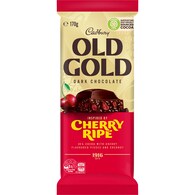Cadbury Old Gold Cherry Ripe Dark Chocolate Block